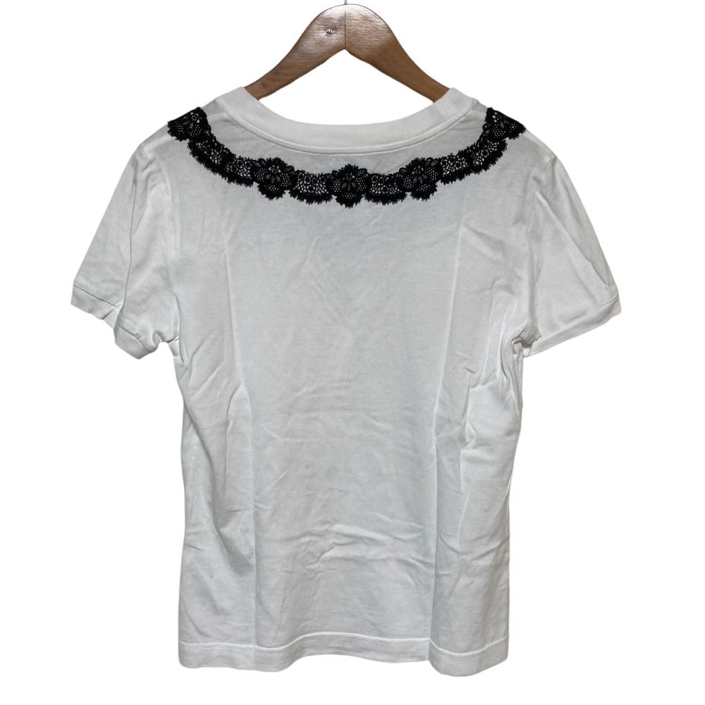 Dolce & Gabbana DG Short Sleeve Lace Top White Spring Summer 40 — view 2