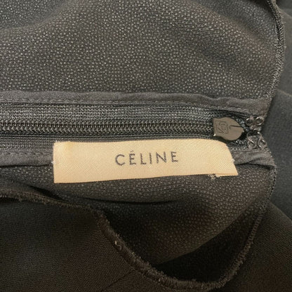 Celine Phoebe Philo Era Georgette Long Sleeve Dress 2 Black Spring Summer 38 — view 5