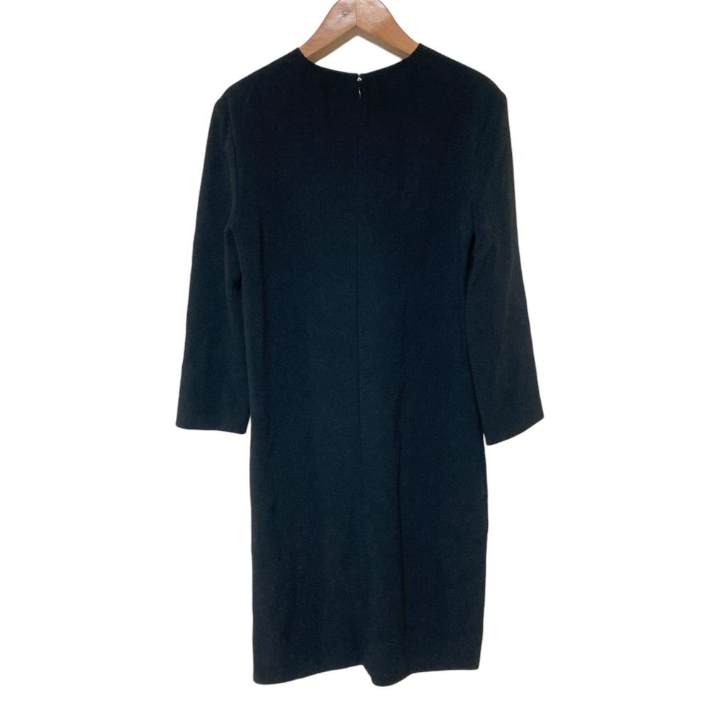 Celine Phoebe Philo Era Georgette Long Sleeve Dress 2 Black Spring Summer 38 — view 2