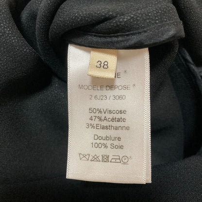 Celine Phoebe Philo Era Georgette Long Sleeve Dress 2 Black Spring Summer 38 — view 6