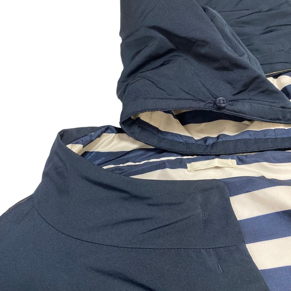 S Max Mara Hooded Reversible Coat Navy Fall Winter 40 — view 6