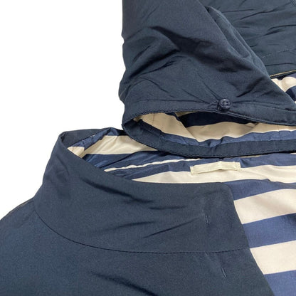 S Max Mara Hooded Reversible Coat Navy Fall Winter 40 — view 6