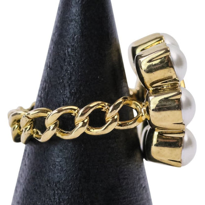 Gucci Double G Flower Pearl Ring Gold Colored — view 6