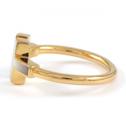 Tiffany & Co Ring T Wire White Shell 18k Pink Gold — view 2
