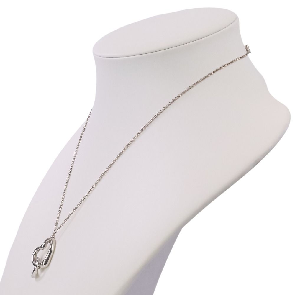 Tiffany & Co Double Open Heart Necklace Silver — view 7