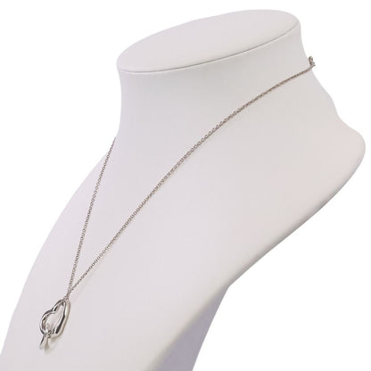 Tiffany & Co Double Open Heart Necklace Silver — view 7