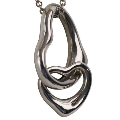 Tiffany & Co Double Open Heart Necklace Silver — view 2