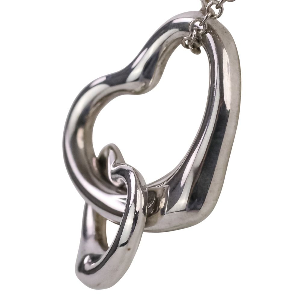 Tiffany & Co Double Open Heart Necklace Silver — view 3