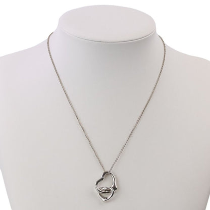 Tiffany & Co Double Open Heart Necklace Silver — view 8