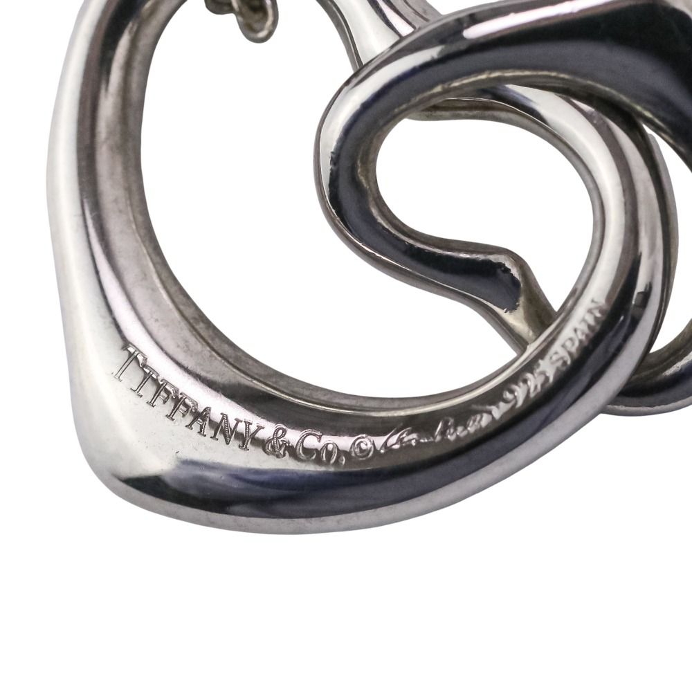 Tiffany & Co Double Open Heart Necklace Silver — view 5