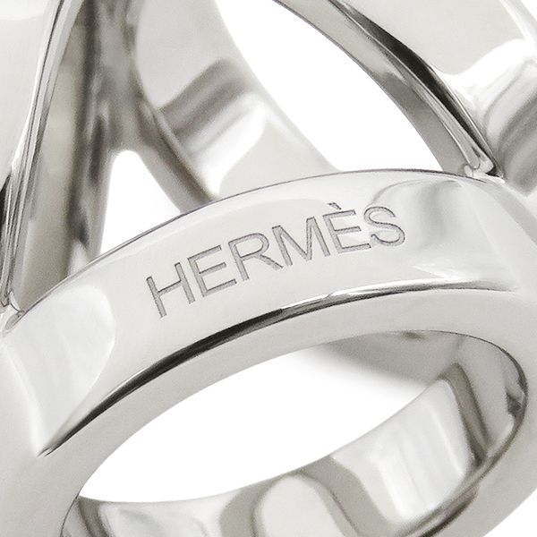 Hermes Scarf Ring Twilly Mini Trio Brass Silver for Gavroche — view 3