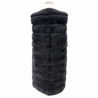 Fendi Mink Long Vest Sleeveless Coat Gray IT 38 — view 4