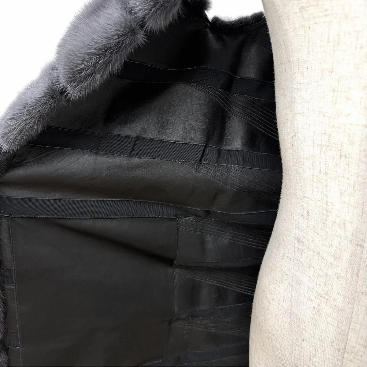 Fendi Mink Long Vest Sleeveless Coat Gray IT 38 — view 5