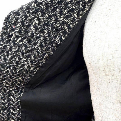 Chanel Vintage 97A Wool Coco Buttons Mixed Tweed Skirt Suit Set Black Total FR — view 5
