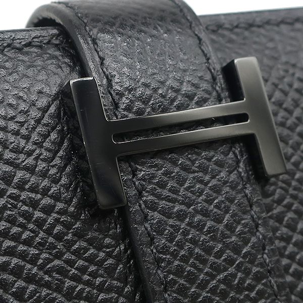 Hermes Wallet Bearn Soufflet Monochrome Veau Epsom Black — view 6