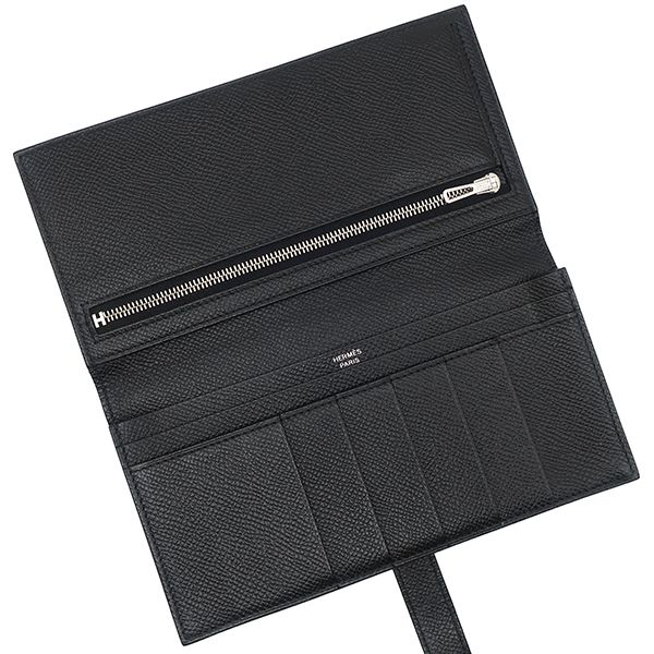 Hermes Wallet Bearn Soufflet Monochrome Veau Epsom Black — view 7
