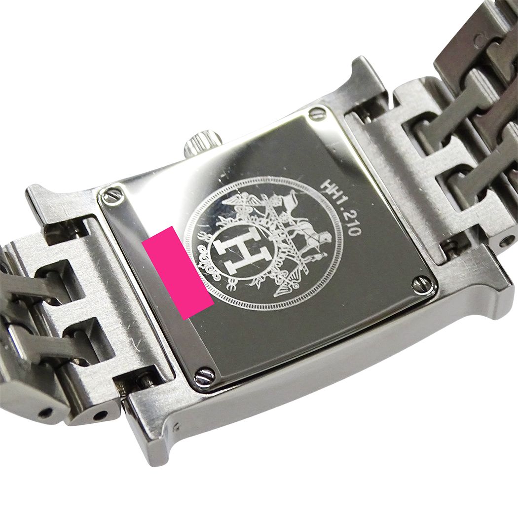 Hermes Watch H Diamond Shell Quartz Stainless Steel Silver — view 7