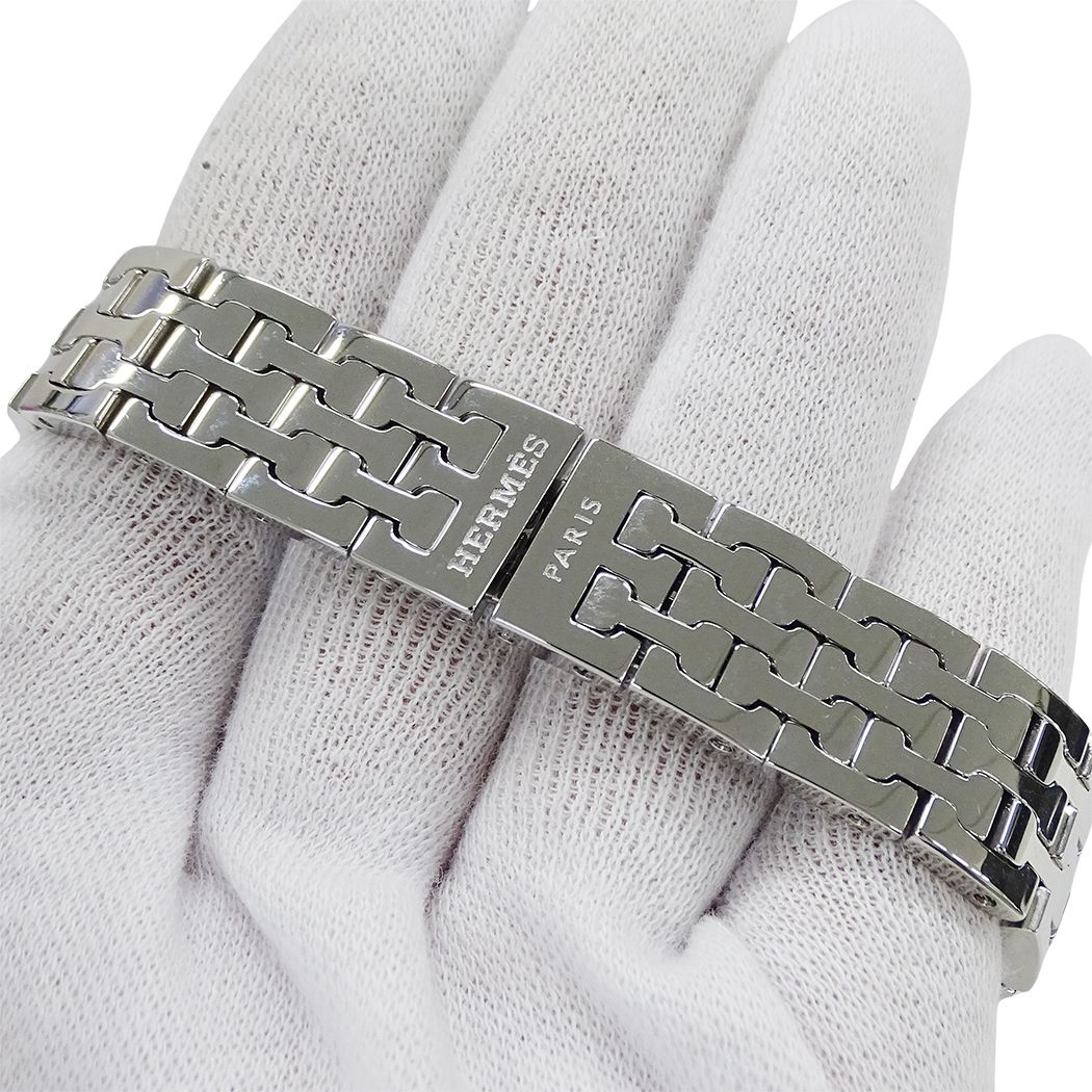 Hermes Watch H Diamond Shell Quartz Stainless Steel Silver — view 5