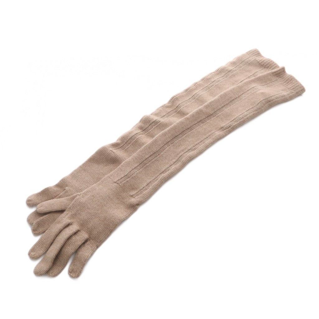 Prada Gloves Cashmere Silk S Brown
