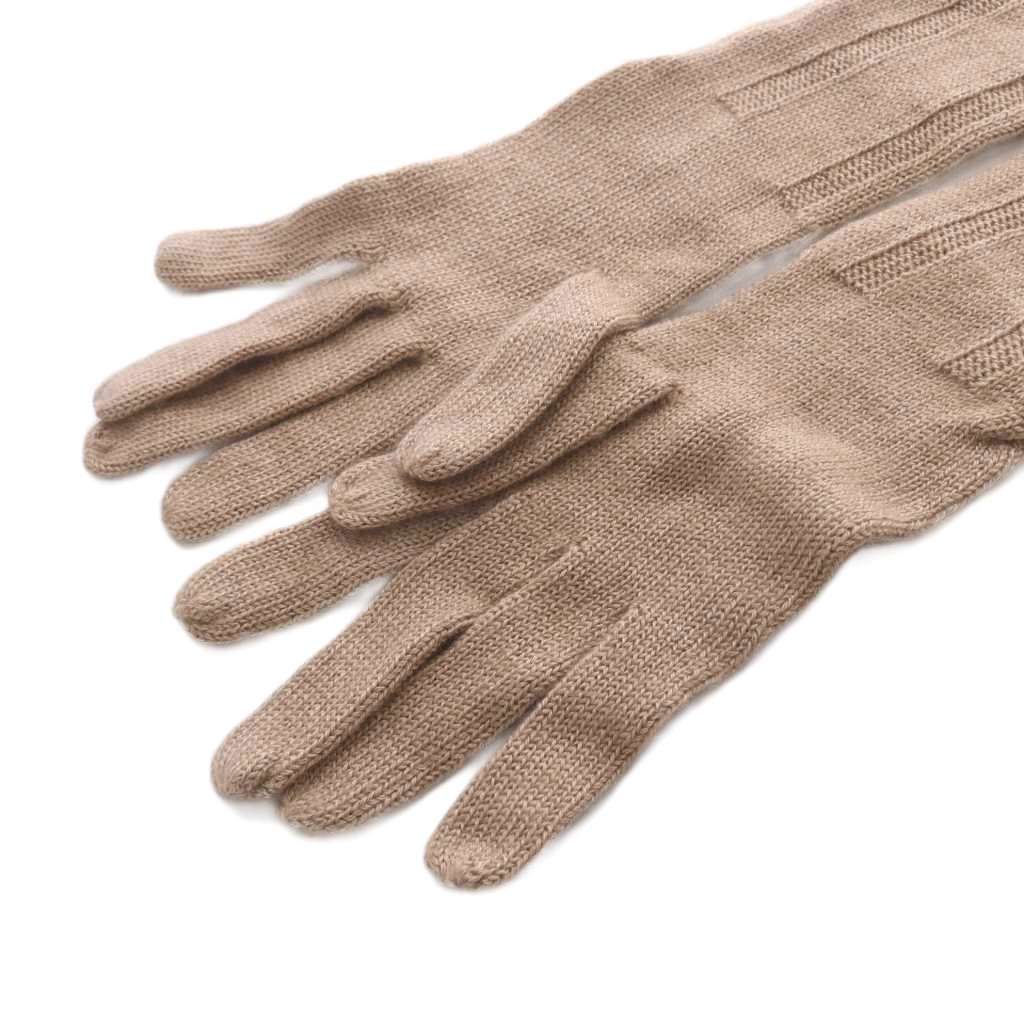 Prada Gloves Cashmere Silk S Brown — view 4