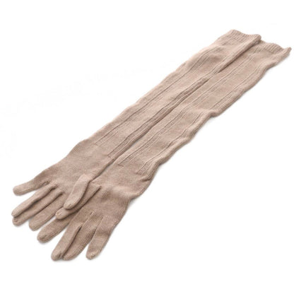 Prada Gloves Cashmere Silk S Brown — view 2