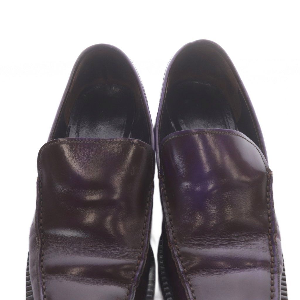 Prada Vamp Loafers Leather Purple — view 3