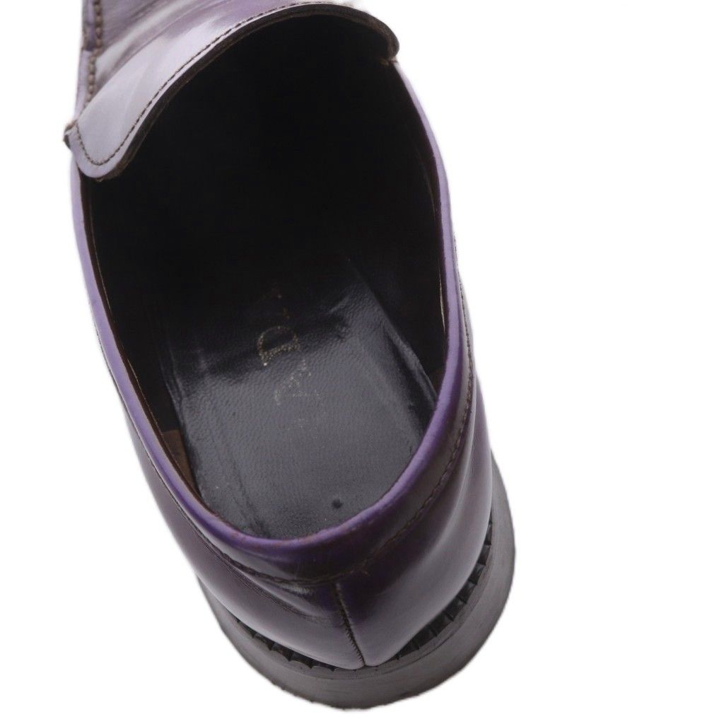 Prada Vamp Loafers Leather Purple — view 5