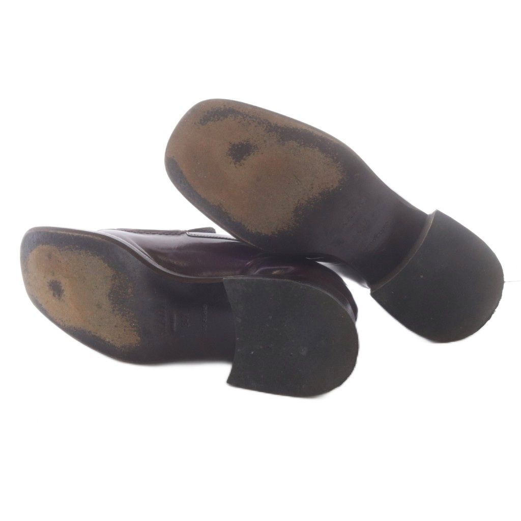 Prada Vamp Loafers Leather Purple — view 8