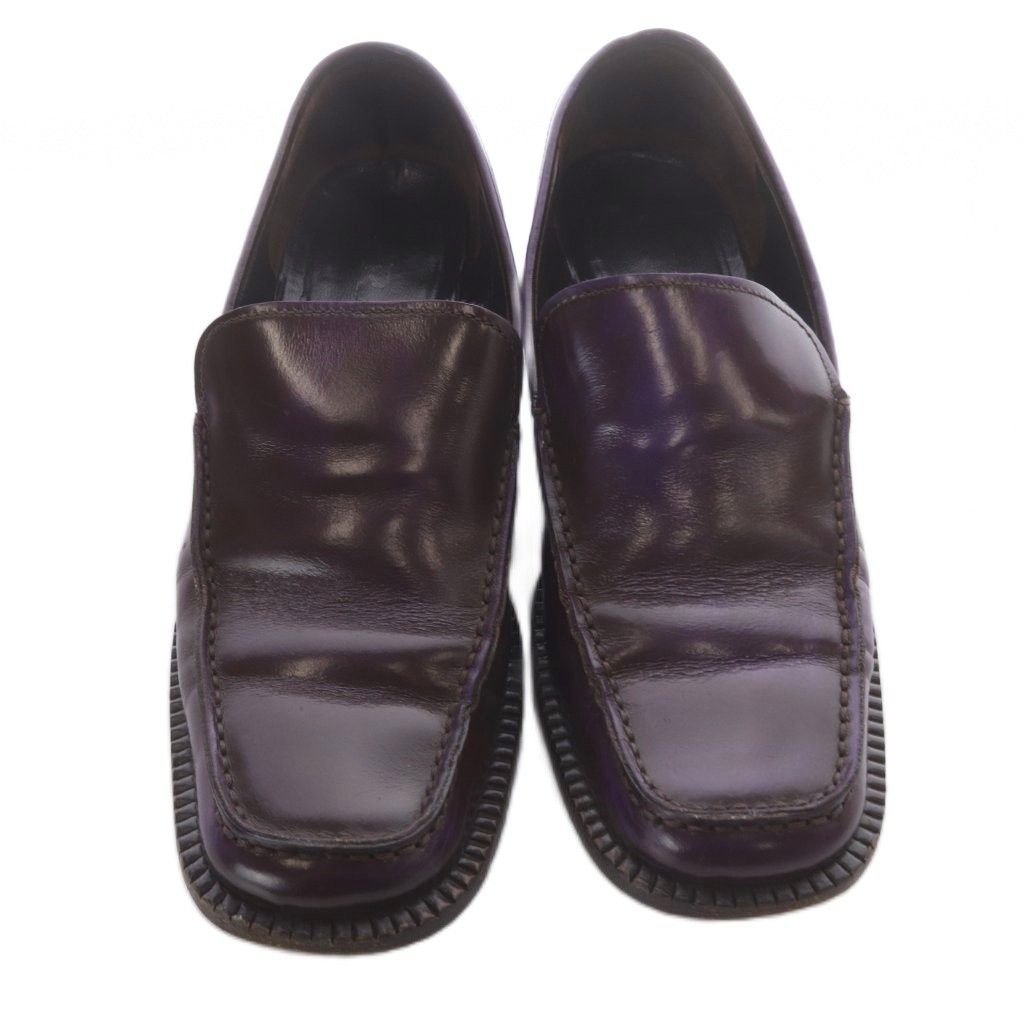 Prada Vamp Loafers Leather Purple — view 2