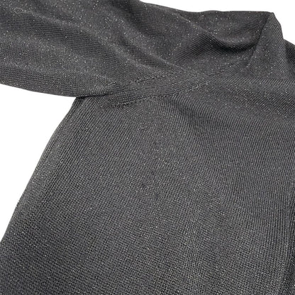 Chanel Dress CC Logo Long Sleeve Ruffle Glitter Black Autumn Winter 36 — view 5