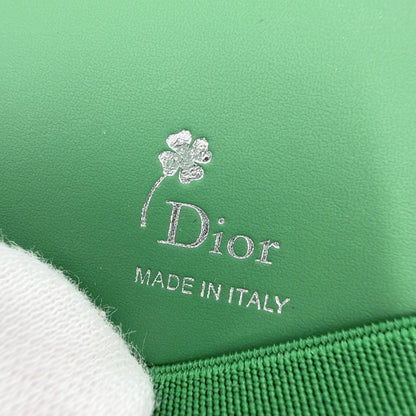 Dior Card Case Clover Magic Wallet Oblique Leather Green — view 5