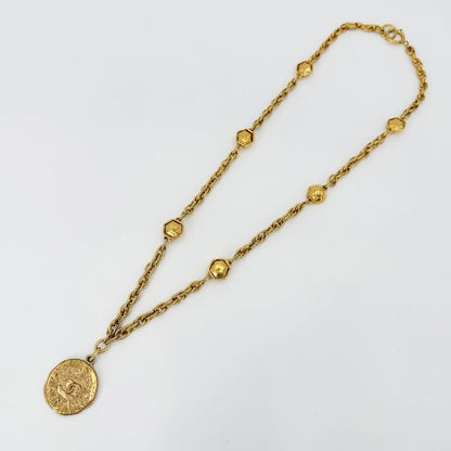 Chanel Necklace CC Logo Long Gold Plated — view 4