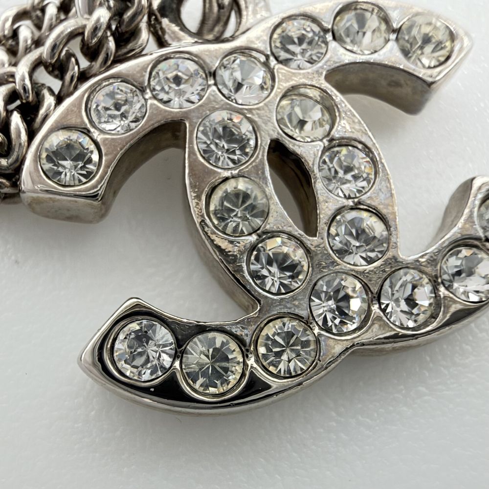 Chanel Necklace CC Logo Rhinestone — view 7
