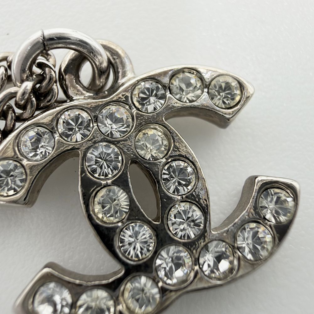 Chanel Necklace CC Logo Rhinestone — view 8