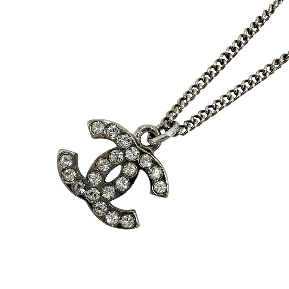 Chanel Necklace CC Logo Rhinestone