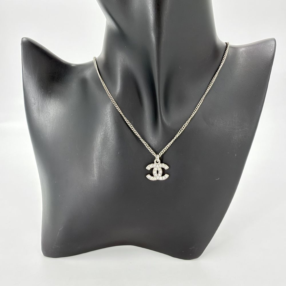 Chanel Necklace CC Logo Rhinestone — view 3