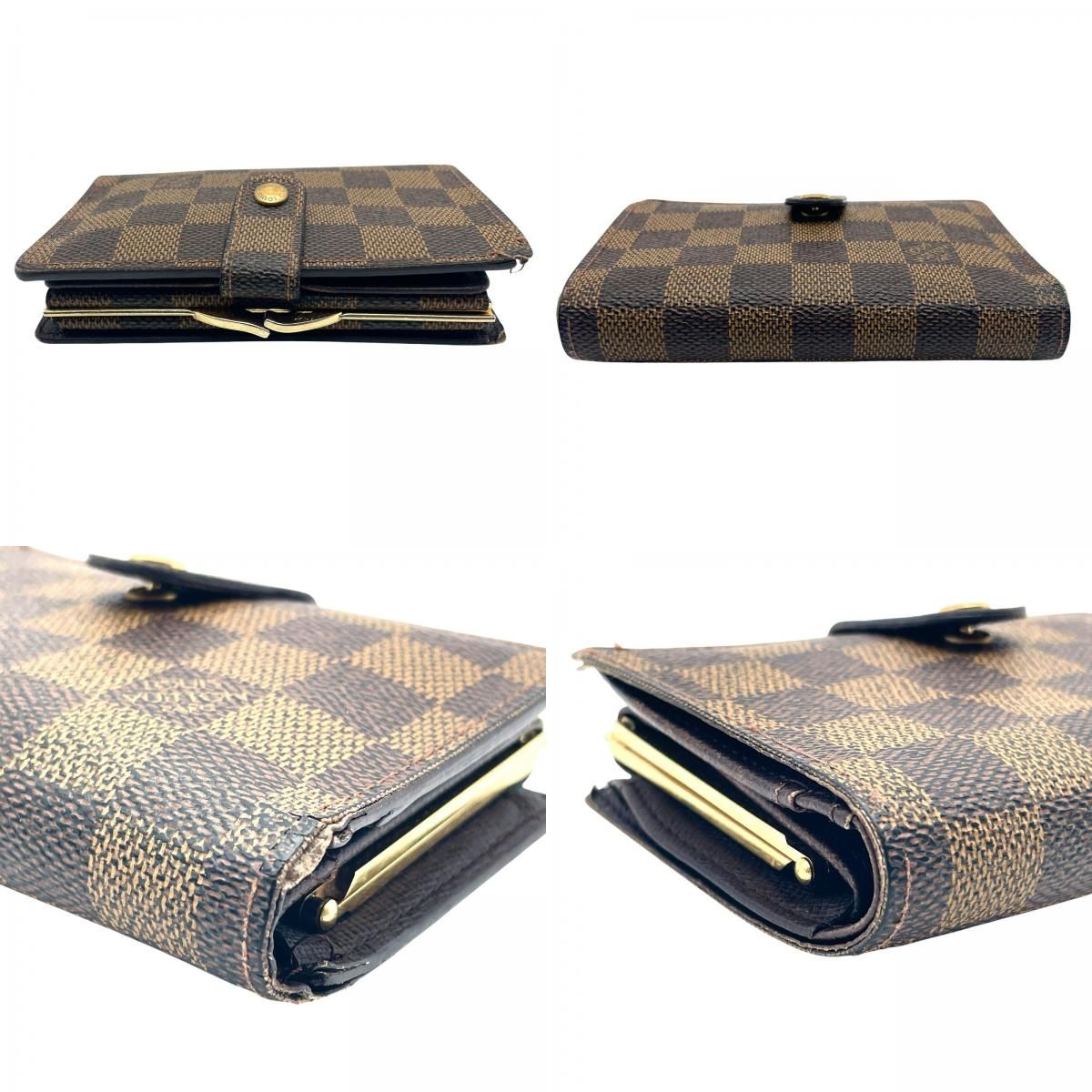 Louis Vuitton Porte Monnaie Billets Viennois Damier Ebene Bifold Wallet Kiss — view 6
