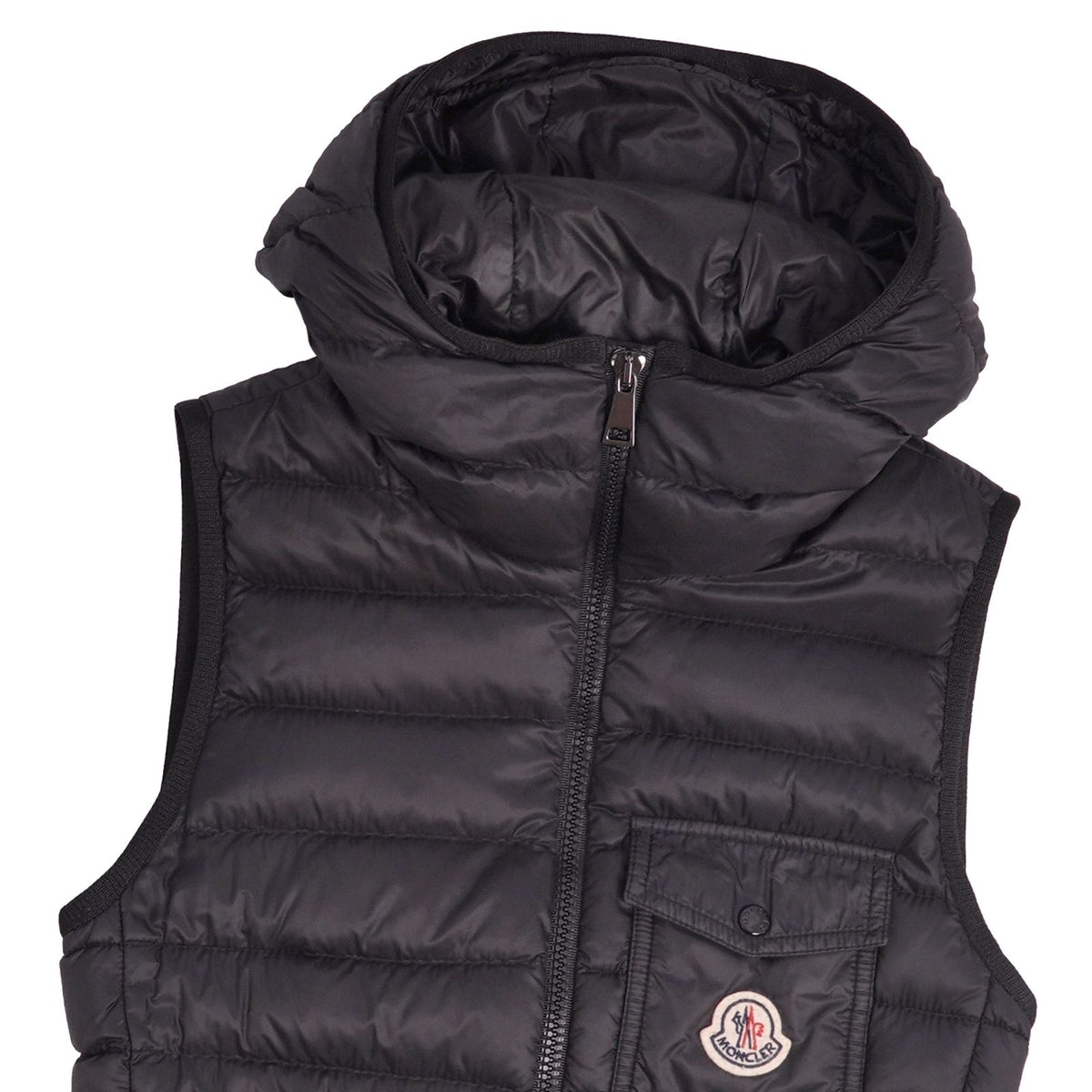 Moncler Vest Down Glyco Glico Hooded Zip Up Nylon Black 00 — view 2