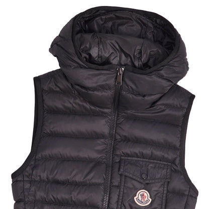 Moncler Vest Down Glyco Glico Hooded Zip Up Nylon Black 00 — view 2