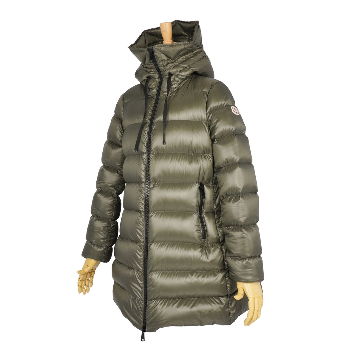 Moncler Coat Long Suyen Hooded Down Zip-up Nylon Green 2 — view 5
