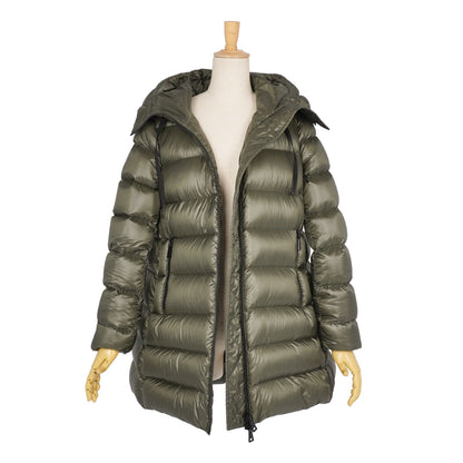 Moncler Coat Long Suyen Hooded Down Zip-up Nylon Green 2 — view 4