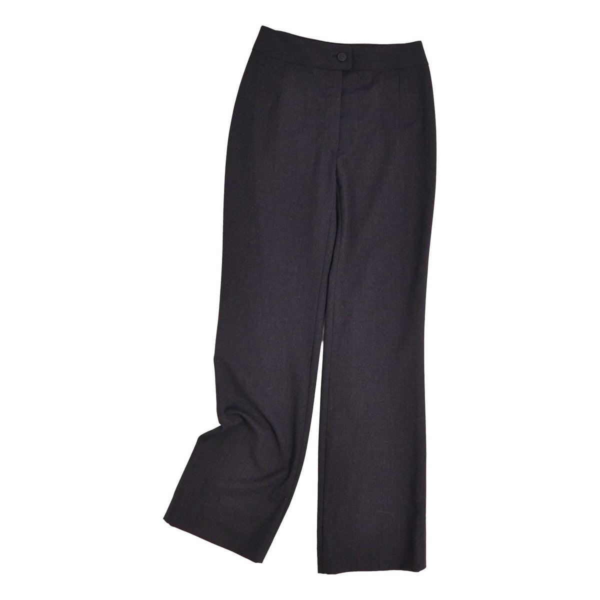 Chanel 98C Pants Long CC Logo Button Wool Black 34