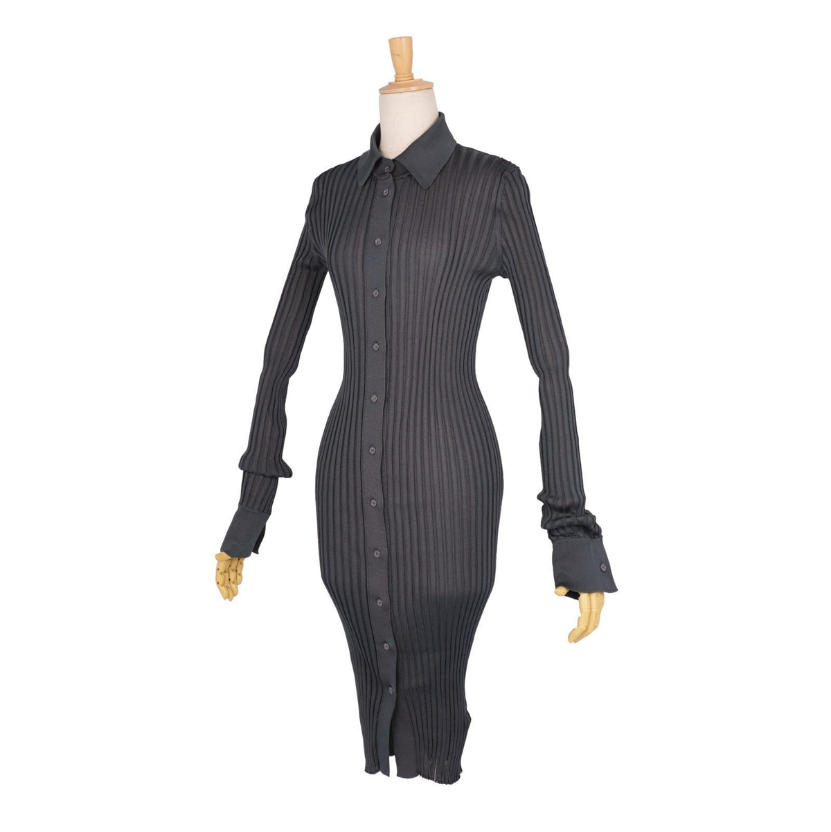 Bottega Veneta Daniele Roulis Era Dress Knit Silk Pleated Long Sleeve Top 40 — view 4