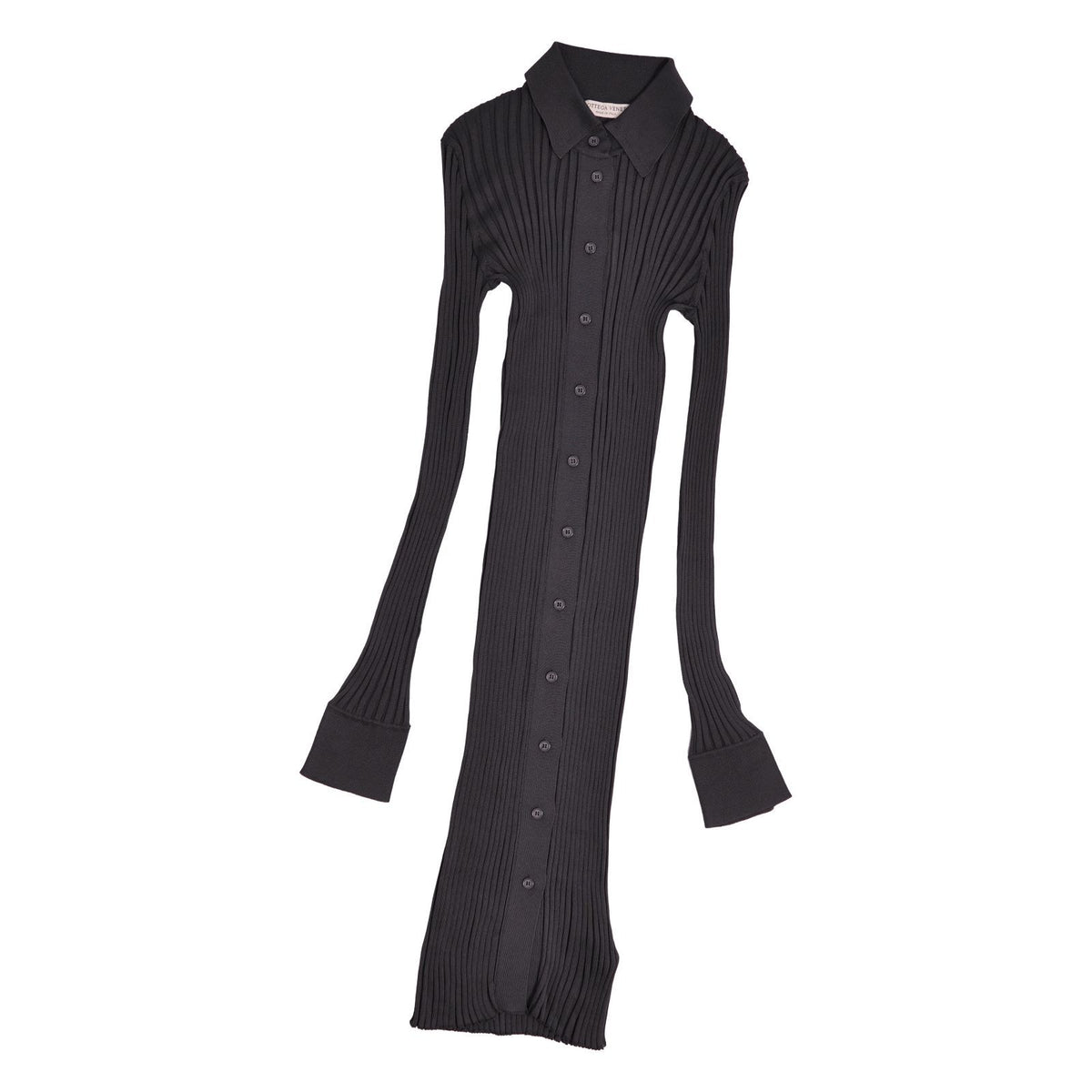 Bottega Veneta Daniele Roulis Era Dress Knit Silk Pleated Long Sleeve Top 40