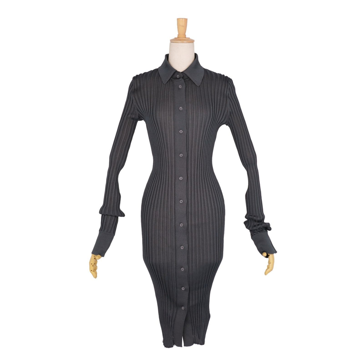 Bottega Veneta Daniele Roulis Era Dress Knit Silk Pleated Long Sleeve Top 40 — view 3