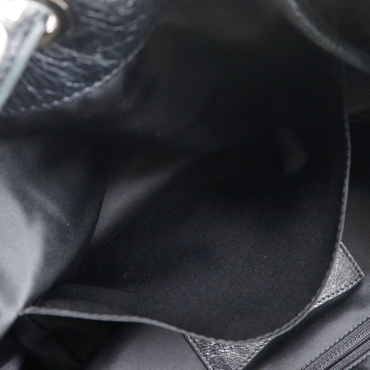 Chanel on the Road Wild Stitch Drawstring Leather Black Shoulder Bag — view 7