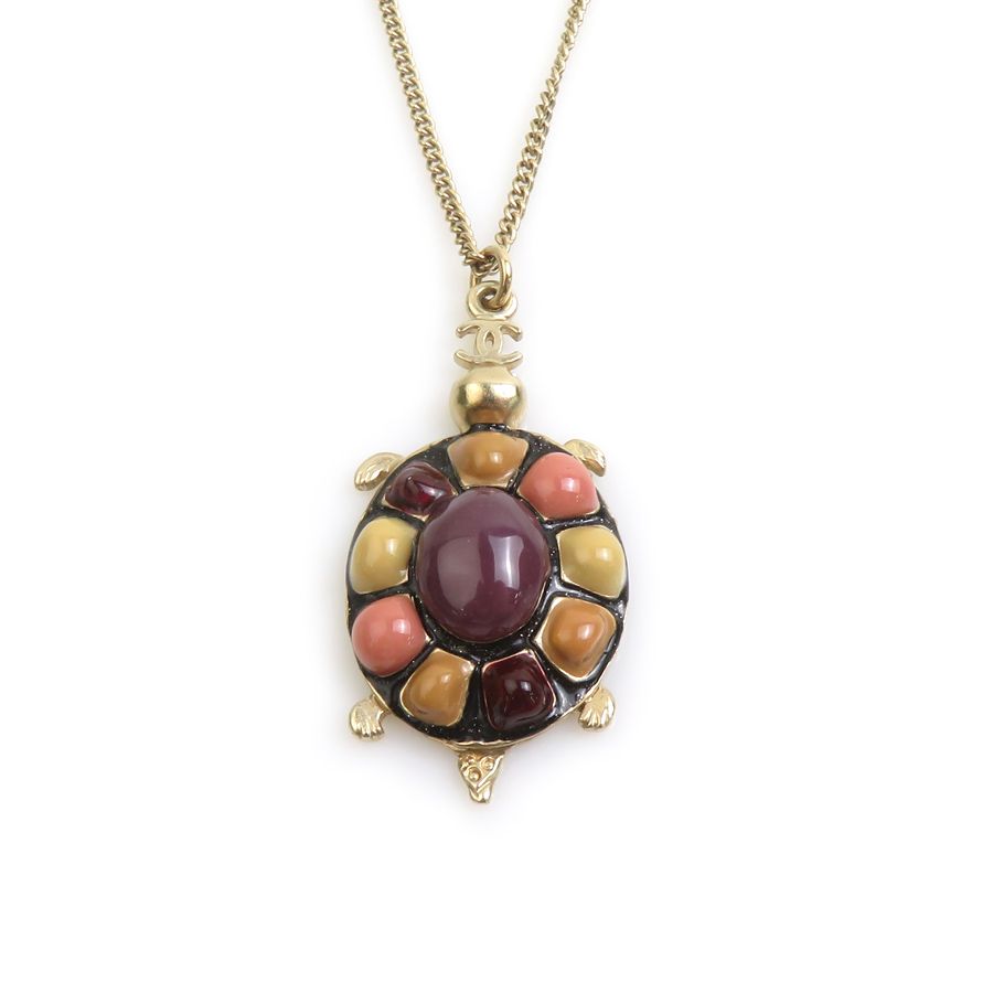 Chanel Necklace CC Logo Turtle