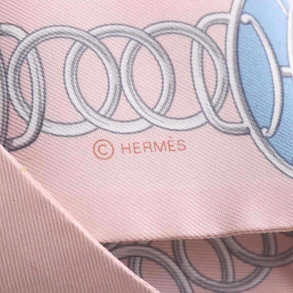 Hermes Twilly Scarf Lift Profile Silk Pink — view 3