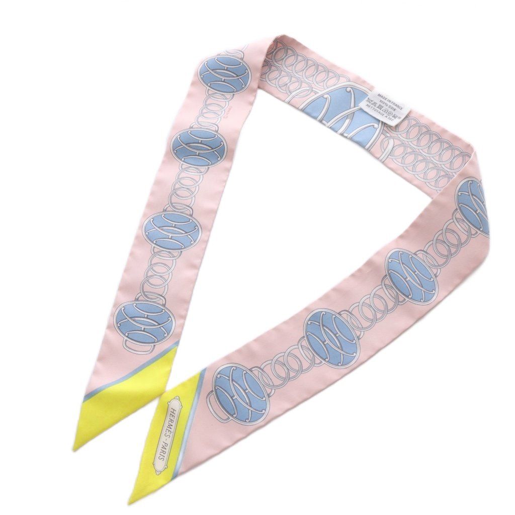 Hermes Twilly Scarf Lift Profile Silk Pink