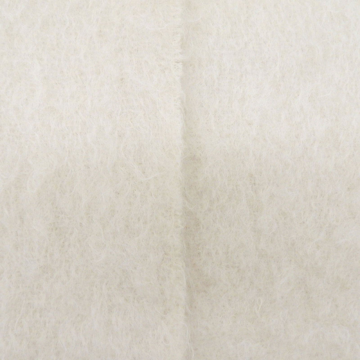 Loewe Mohair Wool Anagram Leather Patch Scarf with Fringe White Brown — view 4